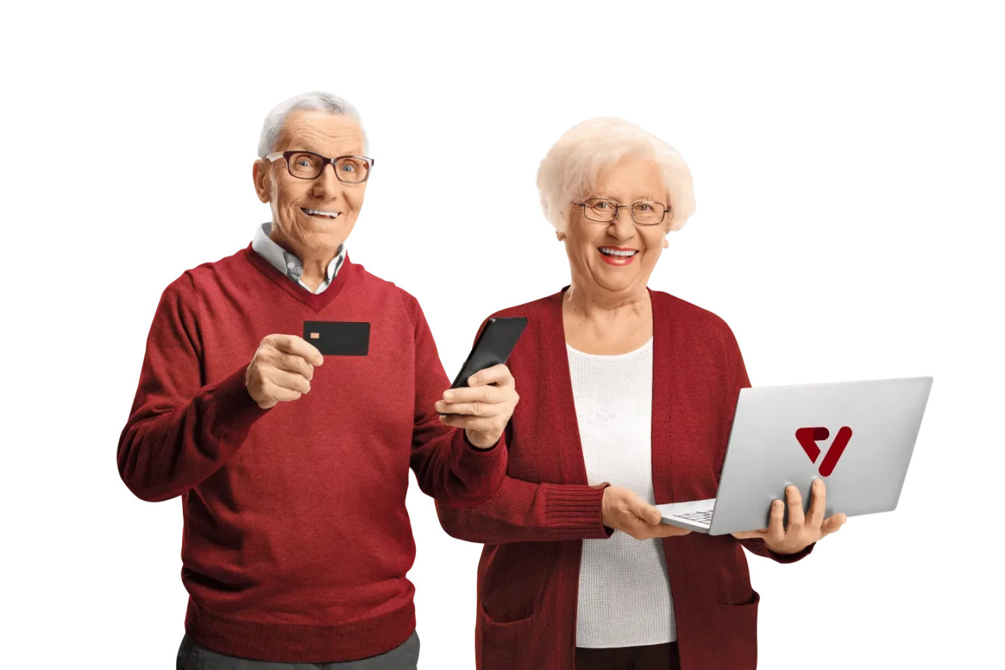 Ouder koppel regelt de droging online met laptop en bankkaart