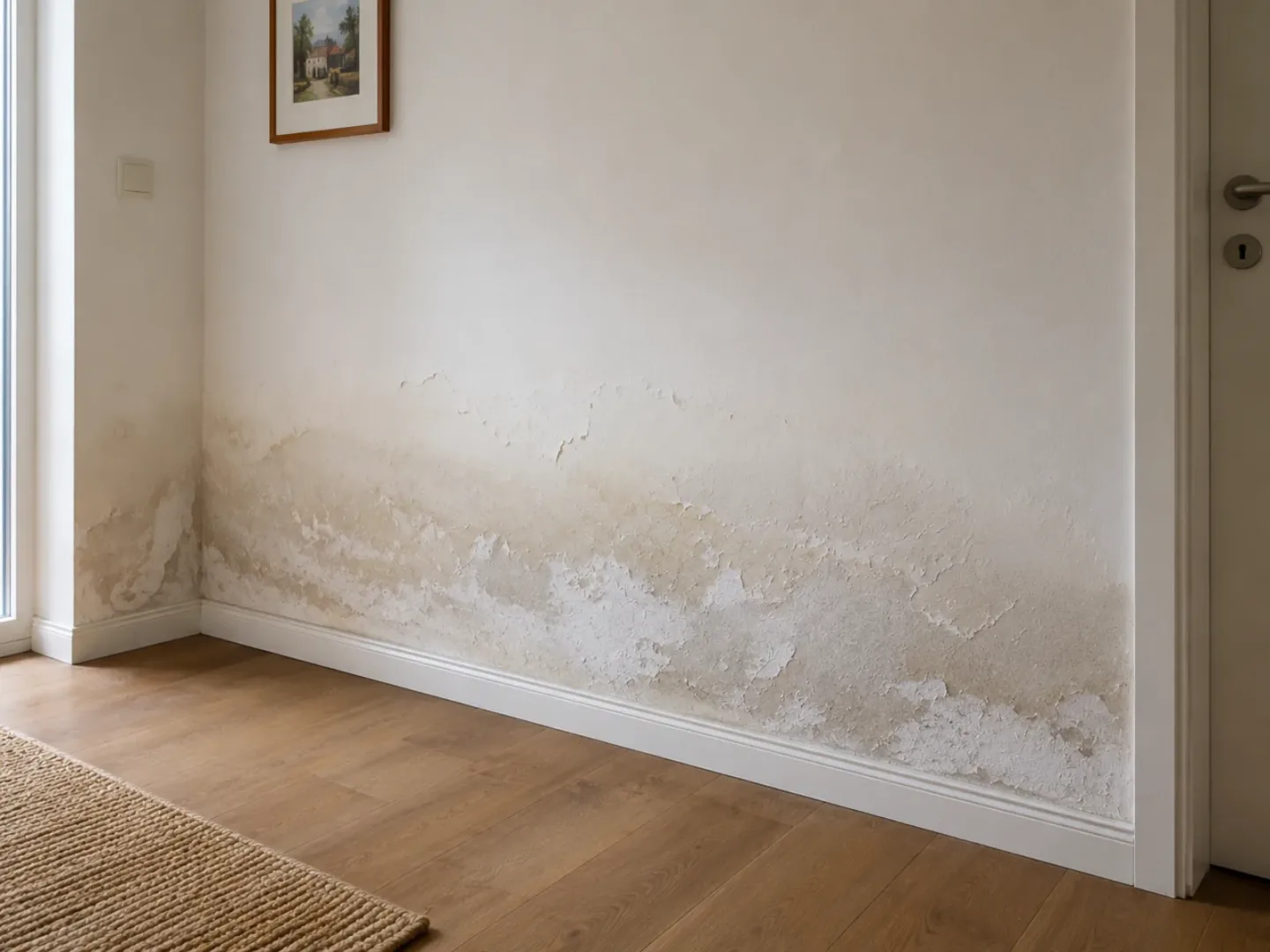 Vochtschade op een muur